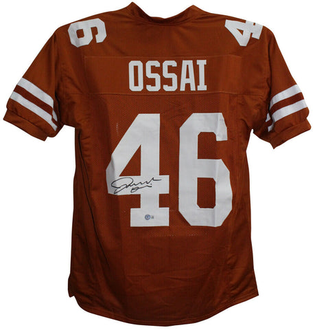 Joseph Ossai Autographed/Signed College Style Orange XL Jersey BAS 34697