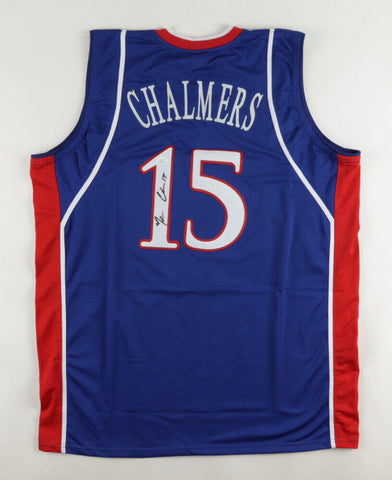 Mario Chalmers Signed Kansas Jayhawks Jersey (JSA COA) 2008 NCAA National Champs