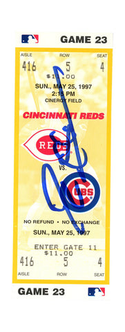 Deion Sanders Signed Cincinnati Reds 5/25/1997 vs Cubs Ticket BAS 37242