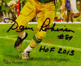 Dave Robinson Signed Packers Goal Line Art Card w/ HOF - Jersey Source Auth