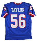 Lawrence Taylor Authentic Signed Blue Pro Style Jersey BAS or JSA Wit
