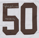 Tom Cousineau Signed Cleveland Brown Jersey Inscribed 1984 All-Pro /Playball Ink