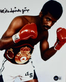 Michael Spinks Autographed 8x10 Close Up Photo - Beckett W Hologram *Black