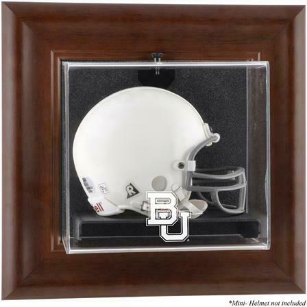 Baylor Bears Brown Framed Logo Wall-Mountable Mini Helmet Disp Case - Fanatics
