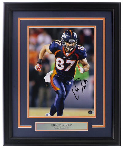 Eric Decker Signed Framed 11x14 Denver Broncos Photo BAS