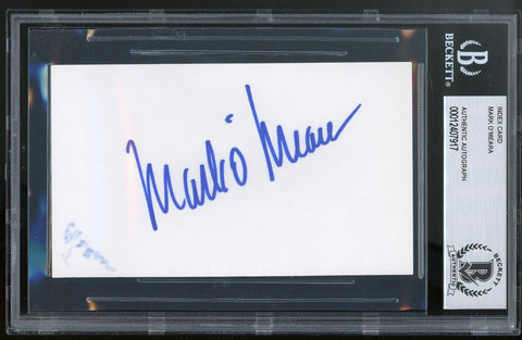 Mark O'Meara Golf Authentic Signed 3x5 Index Card Autographed BAS Slabbed