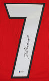 D'Andre Swift Authentic Signed Red Pro Style Jersey Autographed BAS Witnessed