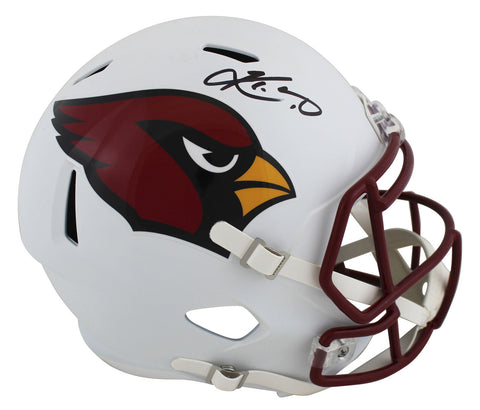 Cardinals Kyler Murray Signed Flat White F/S Speed Rep Helmet w/ Black Sig BAS W