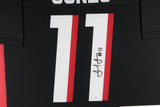 JULIO JONES (Falcons black TOWER) Signed Autographed Framed Jersey JSA