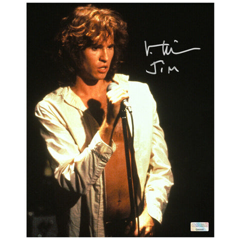 Val Kilmer Autographed The Doors Jim Morrison 8x10 Photo with 'Jim' Inscription