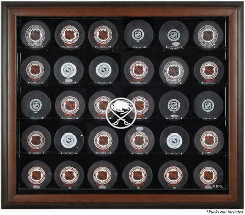 Buffalo Sabres 30-Puck Brown Display Case - Fanatics