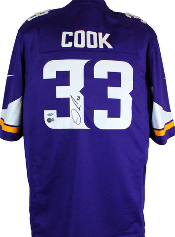 Dalvin Cook Autographed Purple Minnesota Vikings NFL Nike Game Jersey-BAW Holo