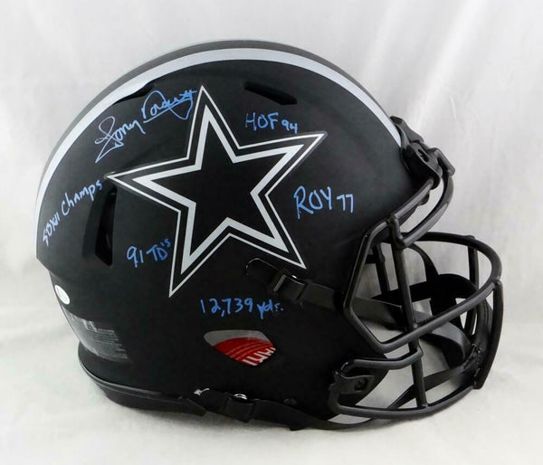 Tony Dorsett Signed Cowboys F/S Eclipse Speed Authentic Helmet w/5 Insc-BeckettW