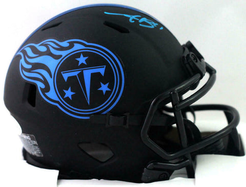 AJ Brown Signed Tennessee Titans Eclipse Speed Mini Helmet- Beckett W Auth *Blue