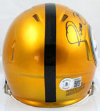 Jerome Bettis Autographed Steelers Flash Speed Mini Helmet-Beckett W Hologram