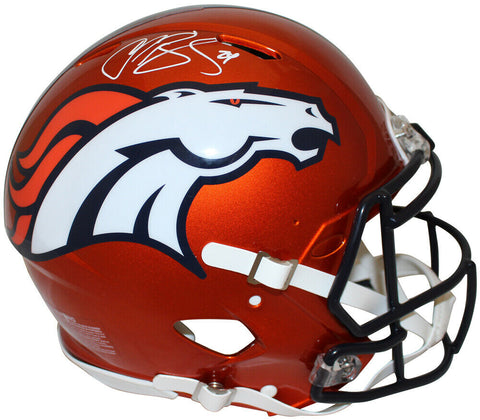 Champ Bailey Signed Denver Broncos Authentic Flash Speed Helmet Beckett 35596