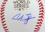 Alex Bregman Autographed Rawlings OML 2017 WS Baseball- Beckett W Hologram *Blue