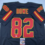 Autographed/Signed DWAYNE BOWE Kansas City Black Football Jersey JSA COA Auto