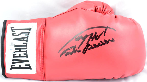 Larry Holmes Signed Everlast Red Boxing Glove w/Easton Assassin-Beckett W Holo