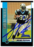 Julius Peppers autographed Panthers 2002 Bowman Football RC Card #144 - (SS COA)