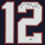 Tom Brady Autographed Patriots Nike Elite Navy Blue Color Rush Jersey Fanatics