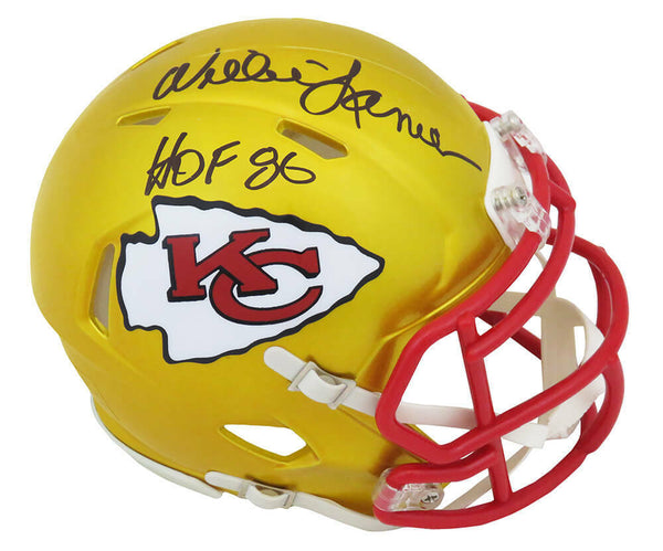 Willie Lanier Signed Chiefs FLASH Riddell Mini Helmet w/HOF'86 - (SCHWARTZ COA)