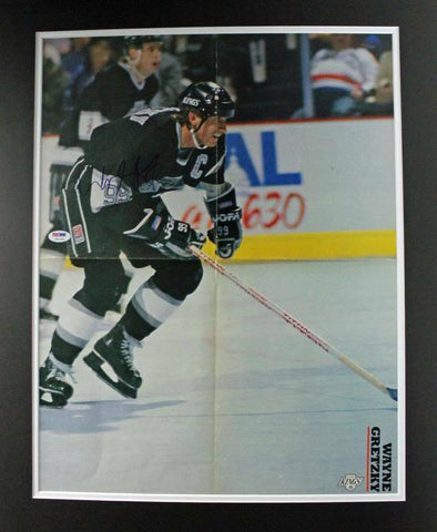 Kings Wayne Gretzky Authentic Signed & Matted Magazine Poster PSA/DNA #T41053