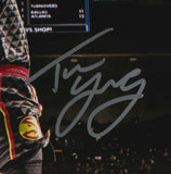 Trae Young Signed Framed 16x20 Atlanta Hawks Basketball Reverse Photo LE Panini