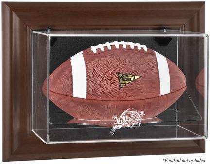 Navy MidshipBrown Framed Wall-Mountable Football Display Case