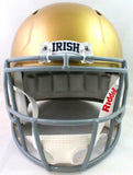 Ian Book Autographed Notre Dame Gold Speed Full Size Helmet-Beckett W *Black