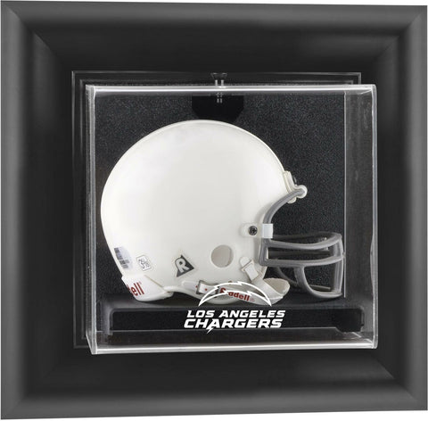 Los Angeles Chargers Black Frmd Wall-Mountable Team Logo Mini Helmet Case