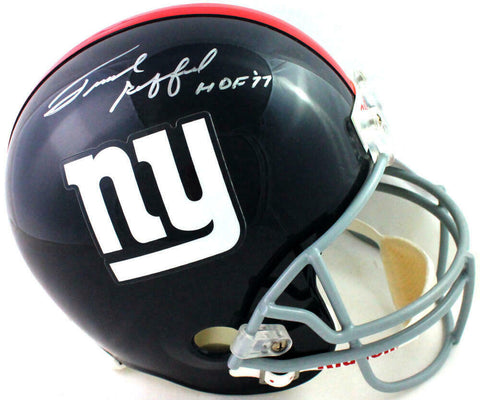 Frank Gifford Autographed F/S New York Giants Helmet W/ HOF- JSA W *Silver