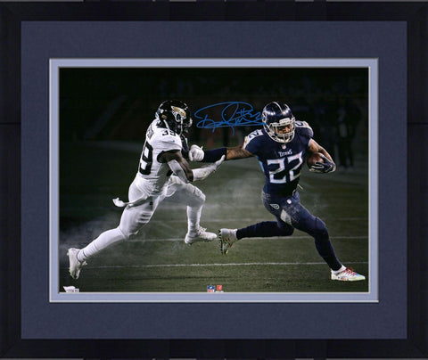 Framed Derrick Henry Tennessee Titans Signed 16x20 Record Breaking Photograph