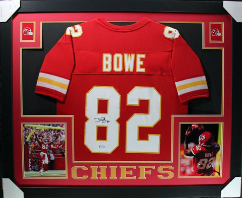 DWAYNE BOWE (Chiefs red SKYLINE) Signed Autographed Framed Jersey PSA