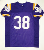 Brad Wing Autographed Purple College Style Jersey- JSA Witnessed Auth