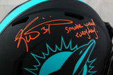 Ricky Williams Signed Dolphins F/S Eclipse Authentic Helmet w/SWED-Becket W Auth