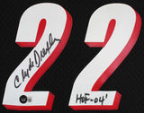 Blazers Clyde Drexler "HOF 04" Signed Black Mitchell & Ness Jersey BAS Witnessed