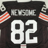 Autographed/Signed OZZIE NEWSOME HOF 99 Cleveland Brown Football Jersey JSA COA