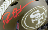 Deion Sanders Signed 49ers Salute to Service Speed Mini Helmet-Beckett W Holo