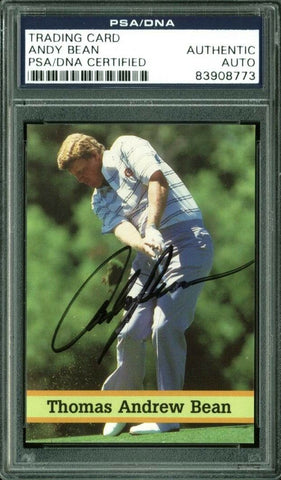 Andy Bean Authentic Signed Card Fax Pax Golf #15 Autographed PSA/DNA Slabbed