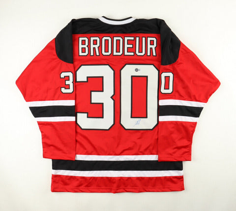 Martin Brodeur Signed New Jersey Devils Jersey (Beckett) 10xAll Star Goal Tender