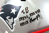 Richard Seymour Signed NE Patriots F/S Speed Helmet w/ Insc- Beckett W *Black