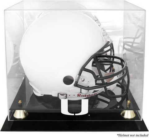 Miami Hurricanes Golden Classic Team Logo Helmet Case with Mirrored Back