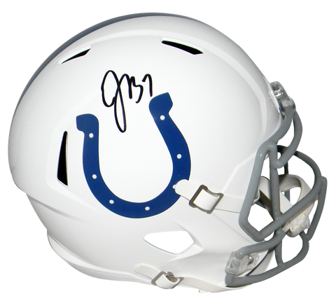JACOBY BRISSETT AUTOGRAPHED INDIANAPOLIS COLTS FULL SIZE SPEED HELMET JSA