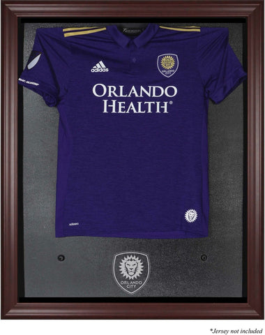 Orlando City SC Mahogany Framed Team Logo Jersey Display Case