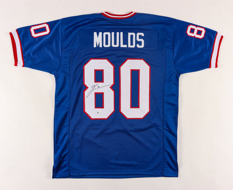 Eric Moulds Signed Bills Jersey (Beckett Holo) Buffalo's All Pro W.R (1996-2005)