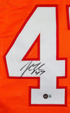 John Lynch Autographed Orange Style Jersey- Beckett W Hologram *Black