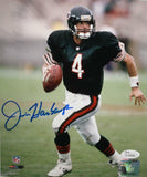 JIm Harbaugh Autographed Bears 8x10 Running Blue Jersey Photo- JSA Authenticated