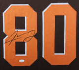 JARVIS LANDRY (Browns brown SKYLINE) Signed Autographed Framed Jersey JSA