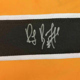 FRAMED Autographed/Signed RAY BOURQUE 33x42 Boston Yellow Hockey Jersey JSA COA